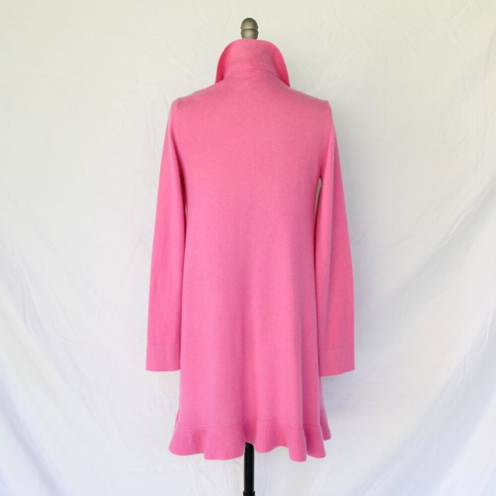 Lilly Pulitzer Shere dress cardigan ruffle cashmere Bryn Seabrook Celine pink S - Picture 8 of 9
